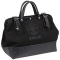 Klein Tools Tool Bag, Tool Bag, Black Canvas, 12-Inch, Black, No. 8 Black Canvas 510212BLK